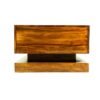 Sheesham Wood Coffee Table with Drawer Storage Wooden Tea Table with Glass for Living Room Home Office Furniture Solid Wood Teapoy (Honey Finish)