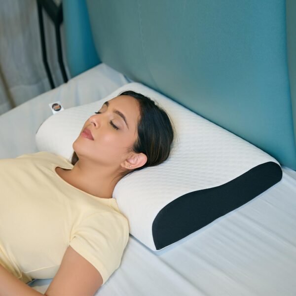 Memory Foam Cervical Neck Pillow | 2 Years Warranty | Pain Relief Sleep,