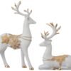 Amazon Basics Creative Resin Golden and White Reindeer