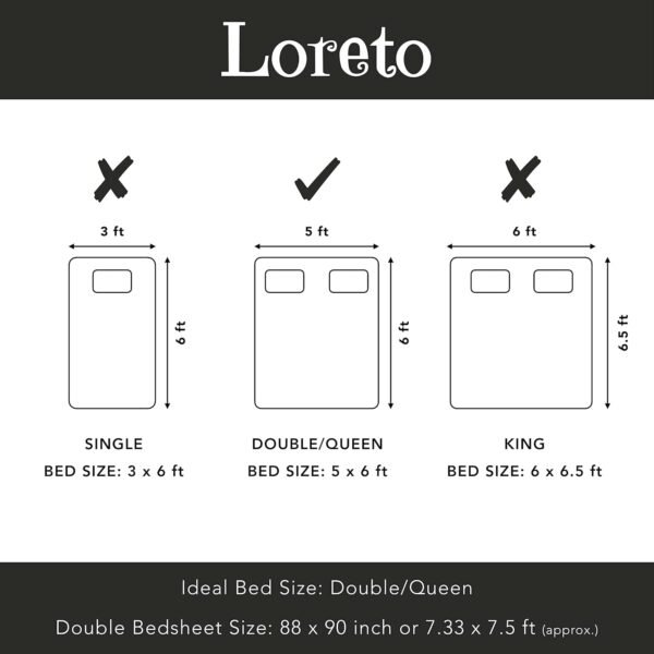 LORETO - A QUALITY LINEN BRAND 100% Pure Cotton Bedsheet for