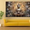 Buddha with flower in hand painting with frame Big Size(30x50'') Wall art